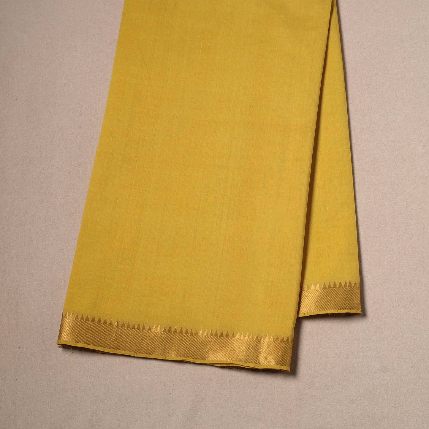 Handloom mangalagiri cotton fabric with nizam zari border