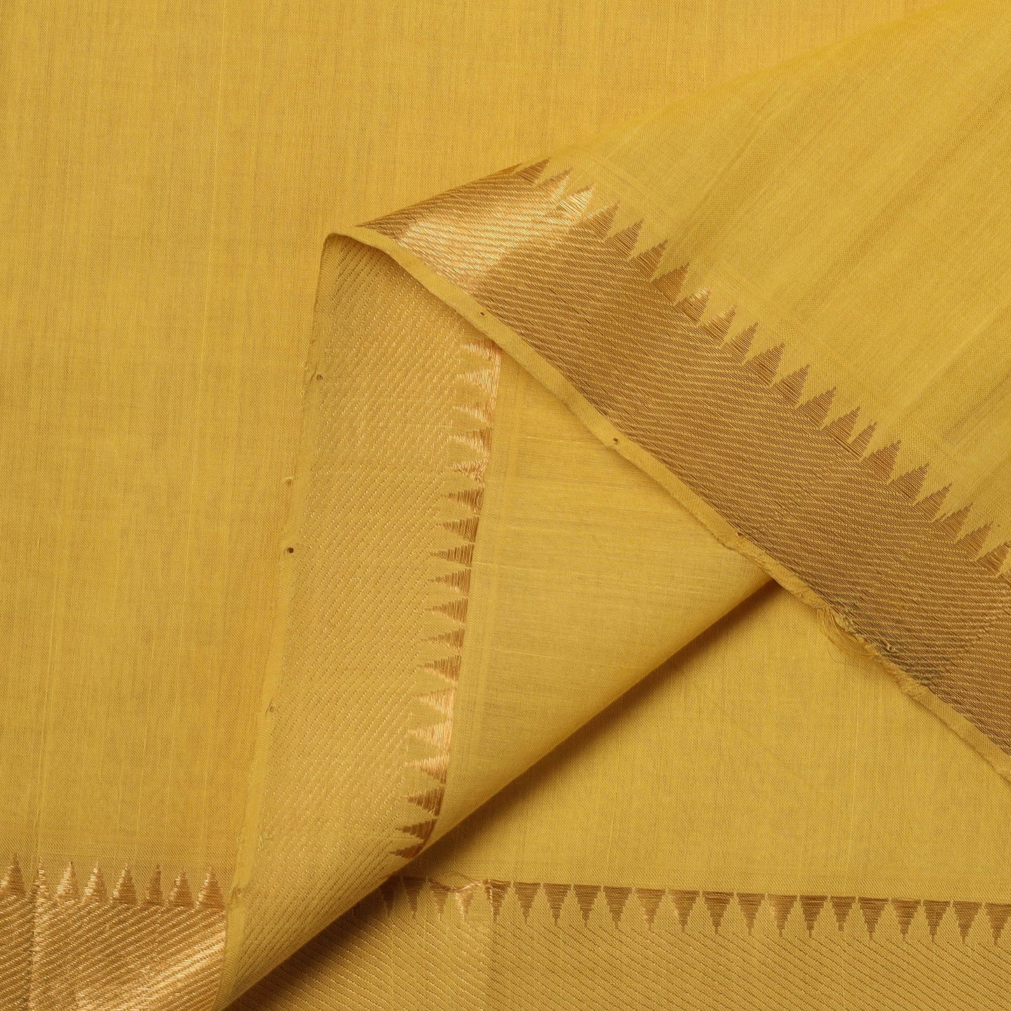 Handloom mangalagiri cotton fabric with nizam zari border
