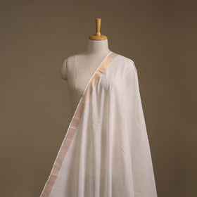 Handloom mangalagiri cotton fabric with nizam zari border
