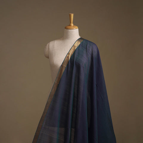 Handloom mangalagiri cotton fabric with nizam zari border