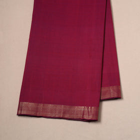 Handloom mangalagiri cotton fabric with nizam zari border