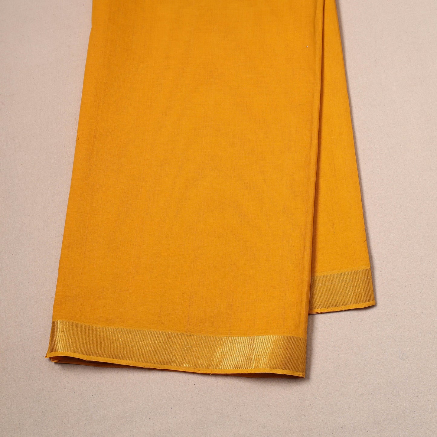 Handloom mangalagiri cotton fabric with nizam zari border