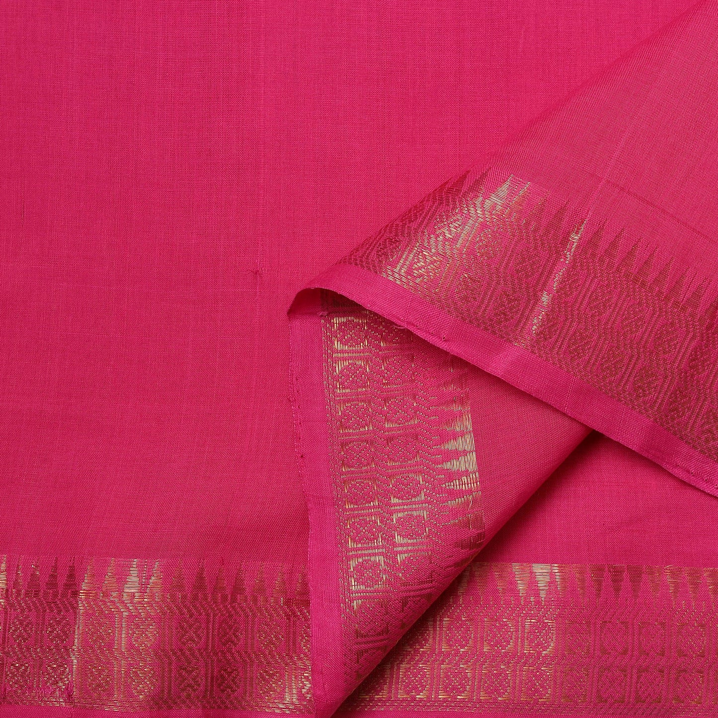 Handloom mangalagiri cotton fabric with nizam zari border