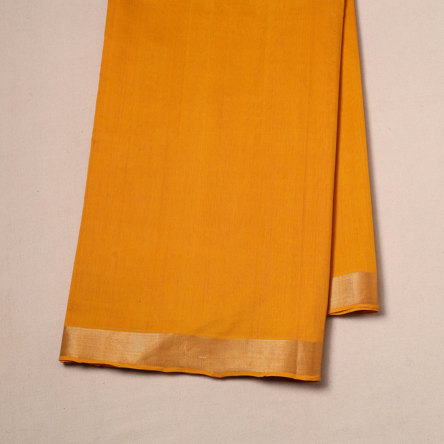 Handloom mangalagiri cotton fabric with nizam zari border