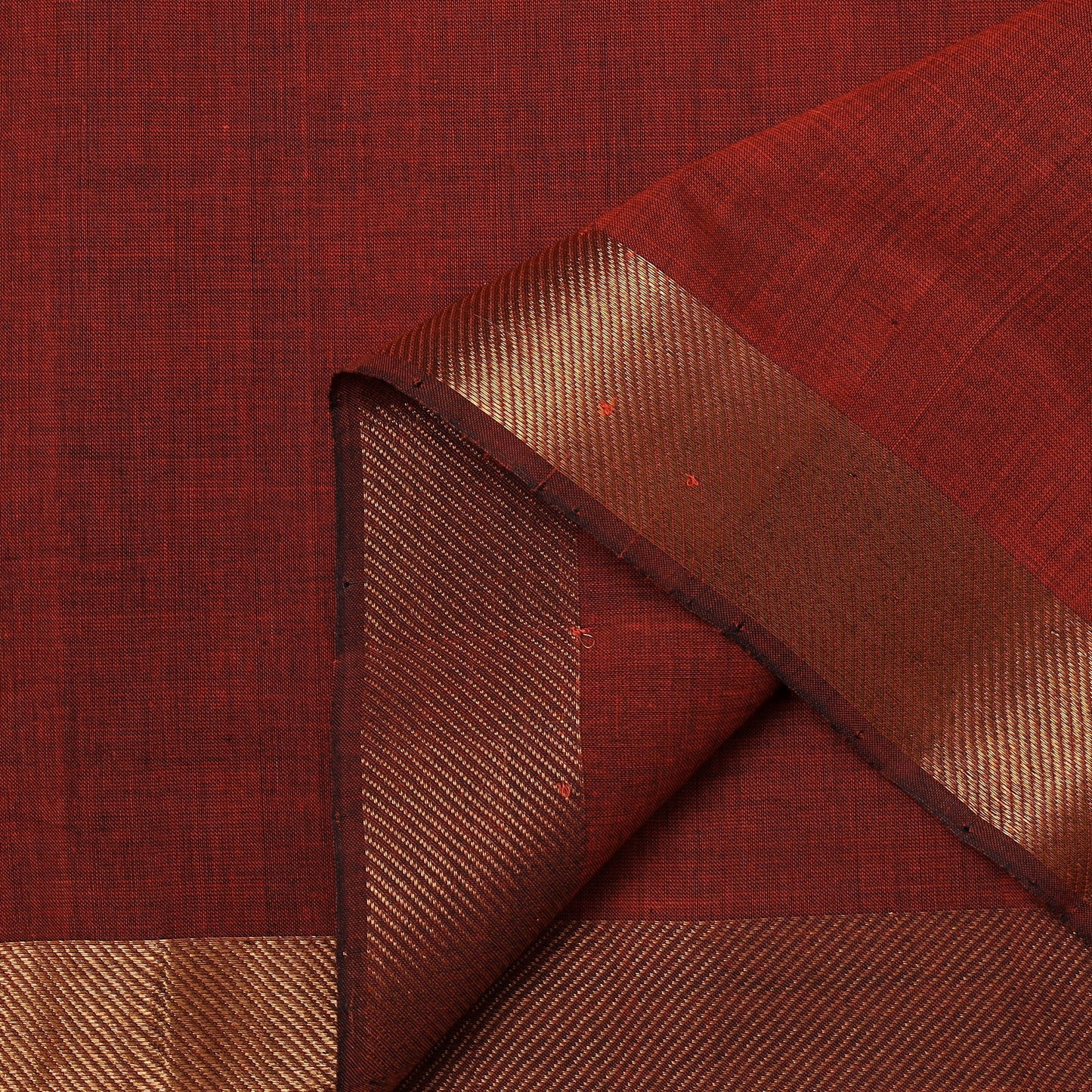 Handloom mangalagiri cotton fabric with nizam zari border