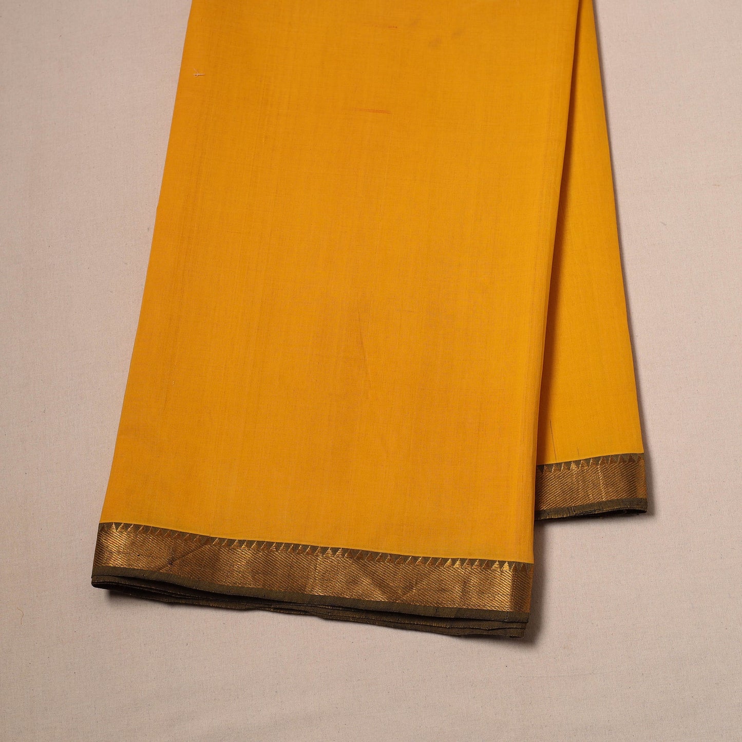 Handloom mangalagiri cotton fabric with nizam zari border