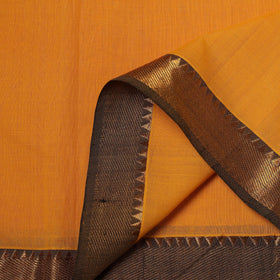 Handloom mangalagiri cotton fabric with nizam zari border