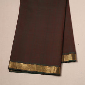 Handloom mangalagiri cotton fabric with nizam zari border