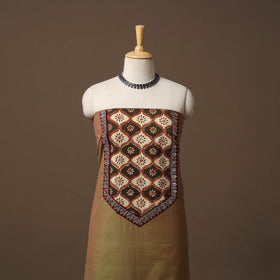 Handloom mangalagiri patchwork cotton unstitched kurta