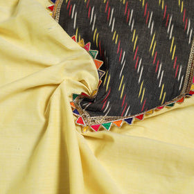 Handloom mangalagiri patchwork cotton unstitched kurta