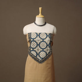 Handloom mangalagiri patchwork cotton unstitched kurta