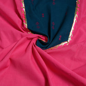 Handloom mangalagiri patchwork cotton unstitched kurta