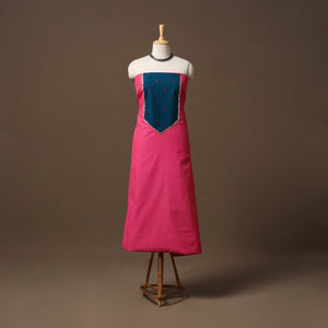 Handloom mangalagiri patchwork cotton unstitched kurta