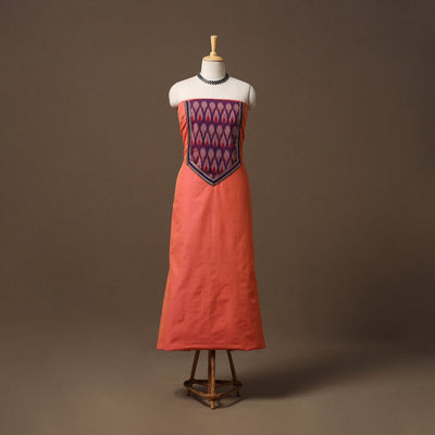 Handloom mangalagiri patchwork cotton unstitched kurta