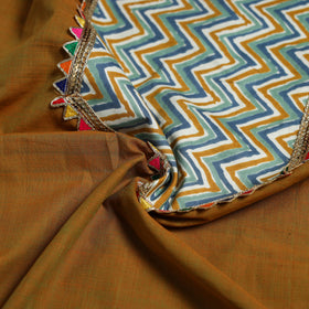 Handloom mangalagiri patchwork cotton unstitched kurta