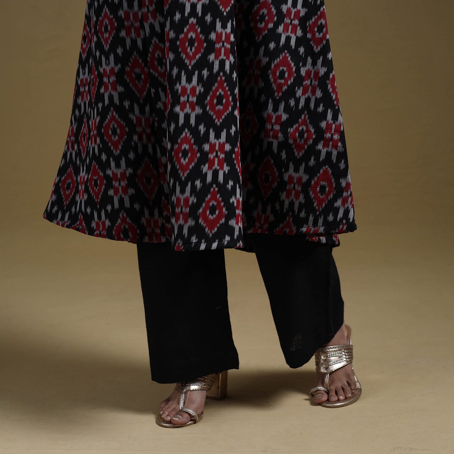 Handloom mercerised cotton pochampally ikat 2pc kurta set