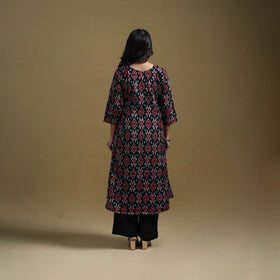 Handloom mercerised cotton pochampally ikat 2pc kurta set