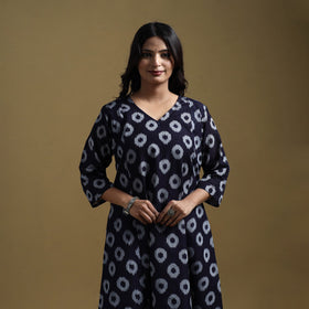Handloom mercerised cotton pochampally ikat 2pc kurta set