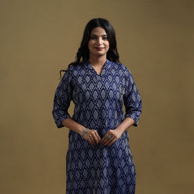 Handloom mercerised cotton pochampally ikat 2pc kurta set