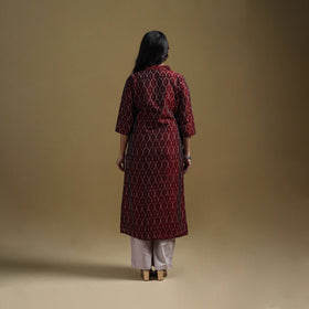 Handloom mercerised cotton pochampally ikat 2pc kurta set