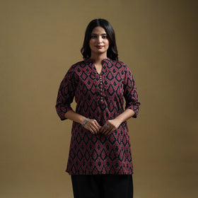 Handloom mercerised cotton pochampally ikat 2pc short kurta
