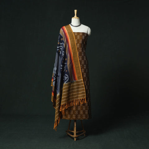 Handloom mercerised cotton pochampally ikat 2pc unstitched
