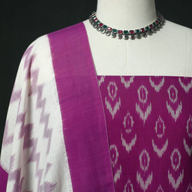 Handloom mercerised cotton pochampally ikat 2pc unstitched