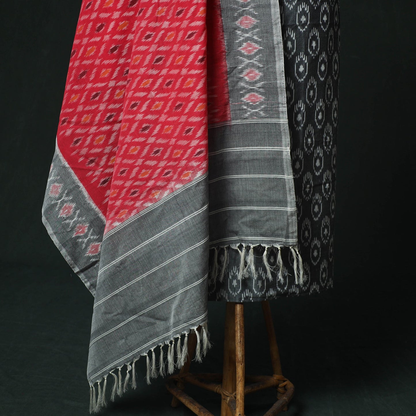 Handloom mercerised cotton pochampally ikat 2pc unstitched