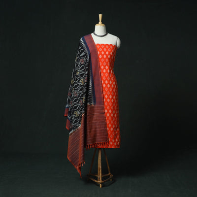 Handloom mercerised cotton pochampally ikat 2pc unstitched