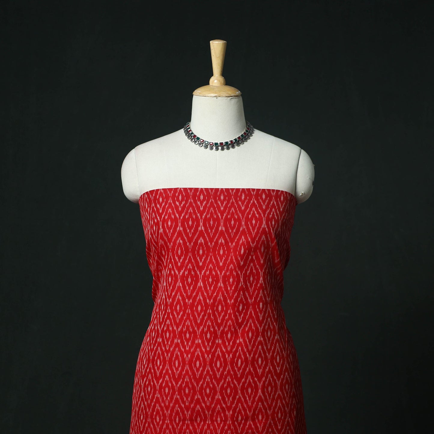 Handloom mercerised cotton pochampally ikat 2pc unstitched