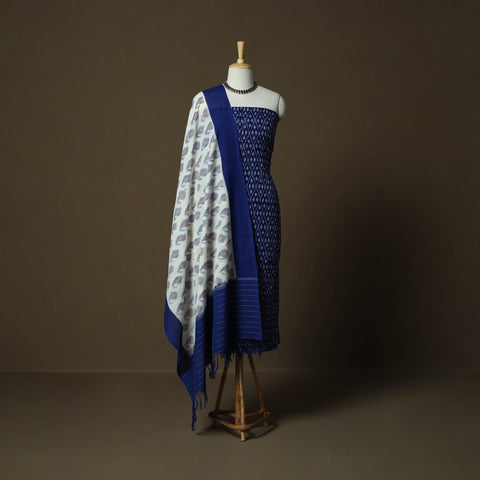 Handloom mercerised cotton pochampally ikat 2pc unstitched