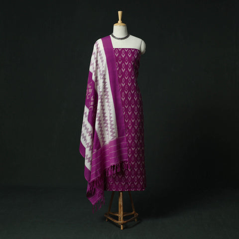 Handloom mercerised cotton pochampally ikat 2pc unstitched