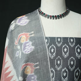 Handloom mercerised cotton pochampally ikat 2pc unstitched