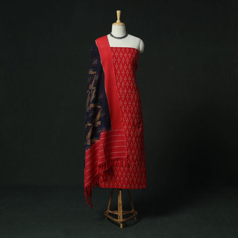 Handloom mercerised cotton pochampally ikat 2pc unstitched