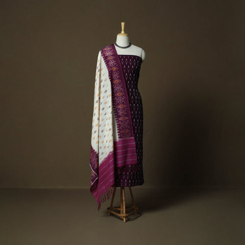 Handloom mercerised cotton pochampally ikat 2pc unstitched