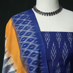 Handloom mercerised cotton pochampally ikat 2pc unstitched