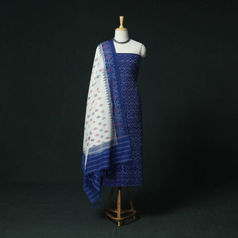 Handloom mercerised cotton pochampally ikat 2pc unstitched