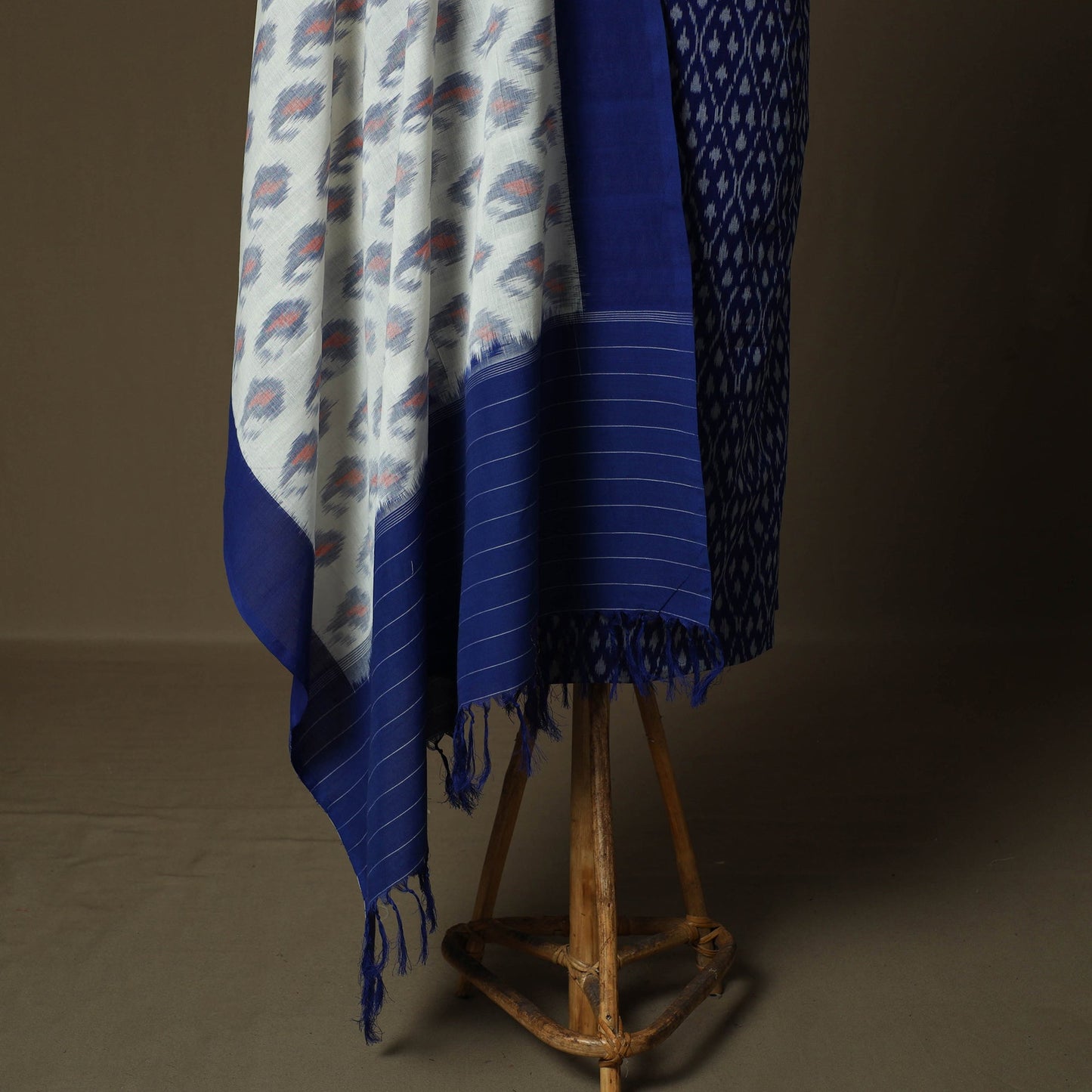 Handloom mercerised cotton pochampally ikat 2pc unstitched