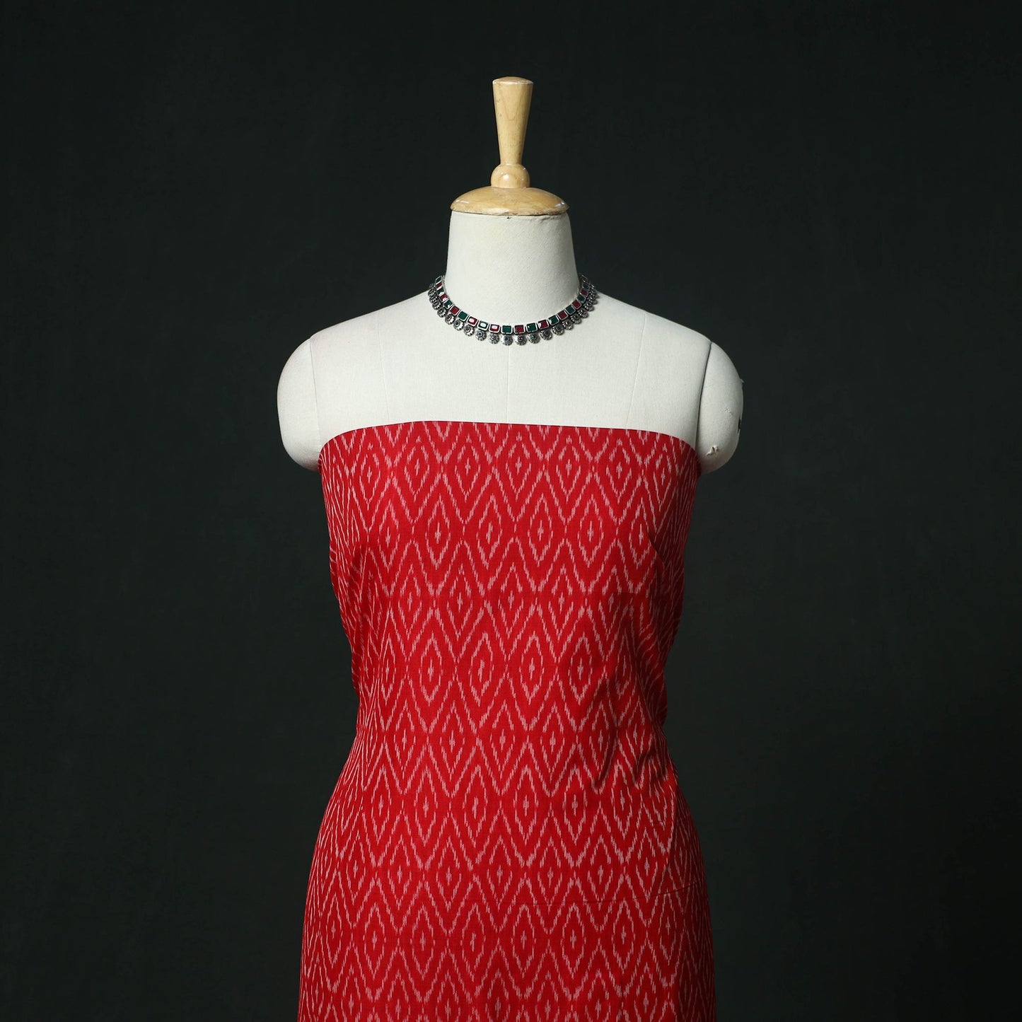 Handloom mercerised cotton pochampally ikat 2pc unstitched