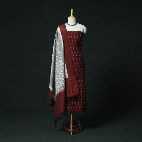 Handloom mercerised cotton pochampally ikat 2pc unstitched