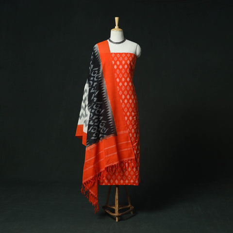 Handloom mercerised cotton pochampally ikat 2pc unstitched