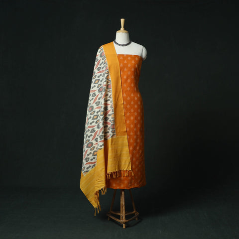 Handloom mercerised cotton pochampally ikat 2pc unstitched