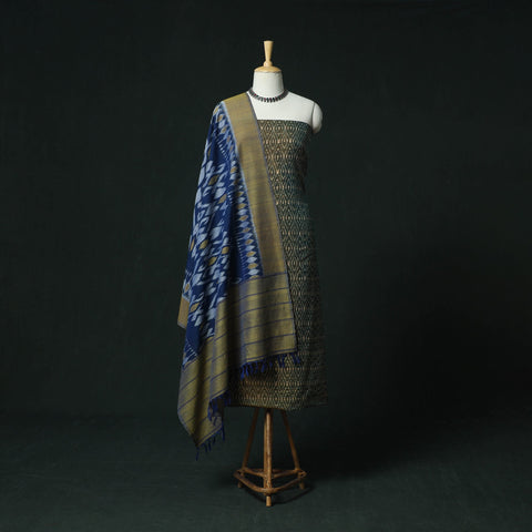 Handloom mercerised cotton pochampally ikat 2pc unstitched