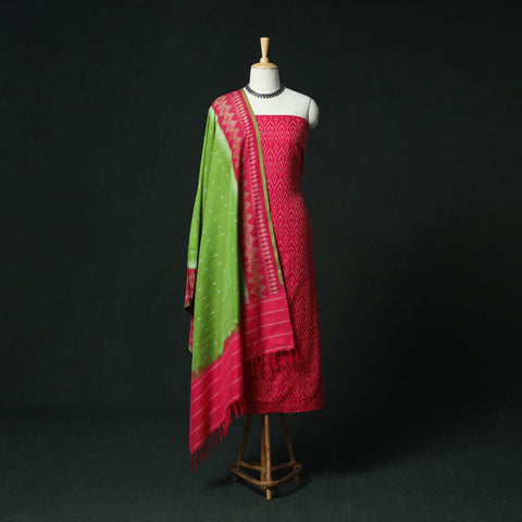 Handloom mercerised cotton pochampally ikat 2pc unstitched