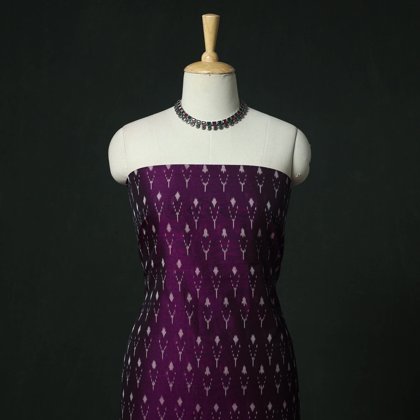 Handloom mercerised cotton pochampally ikat 2pc unstitched