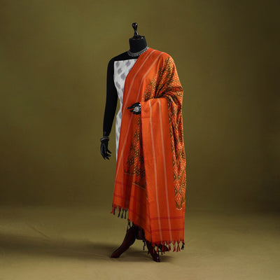 Handloom mercerised cotton pochampally ikat dupatta 01