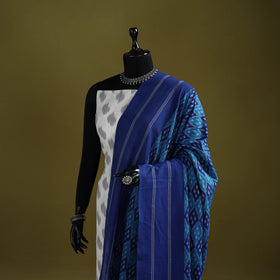 Handloom mercerised cotton pochampally ikat dupatta 28