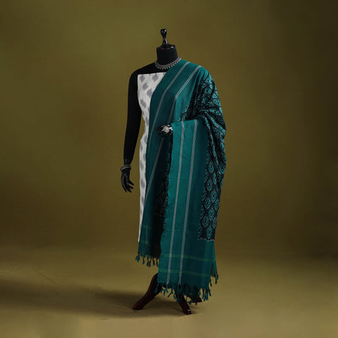 Handloom mercerised cotton pochampally ikat dupatta 33