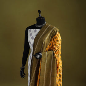 Handloom mercerised cotton pochampally ikat dupatta 35