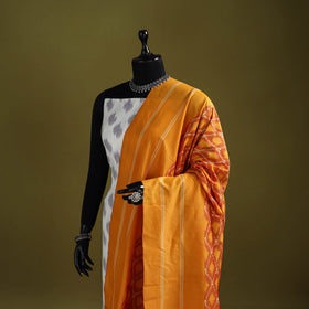 Handloom mercerised cotton pochampally ikat dupatta 37